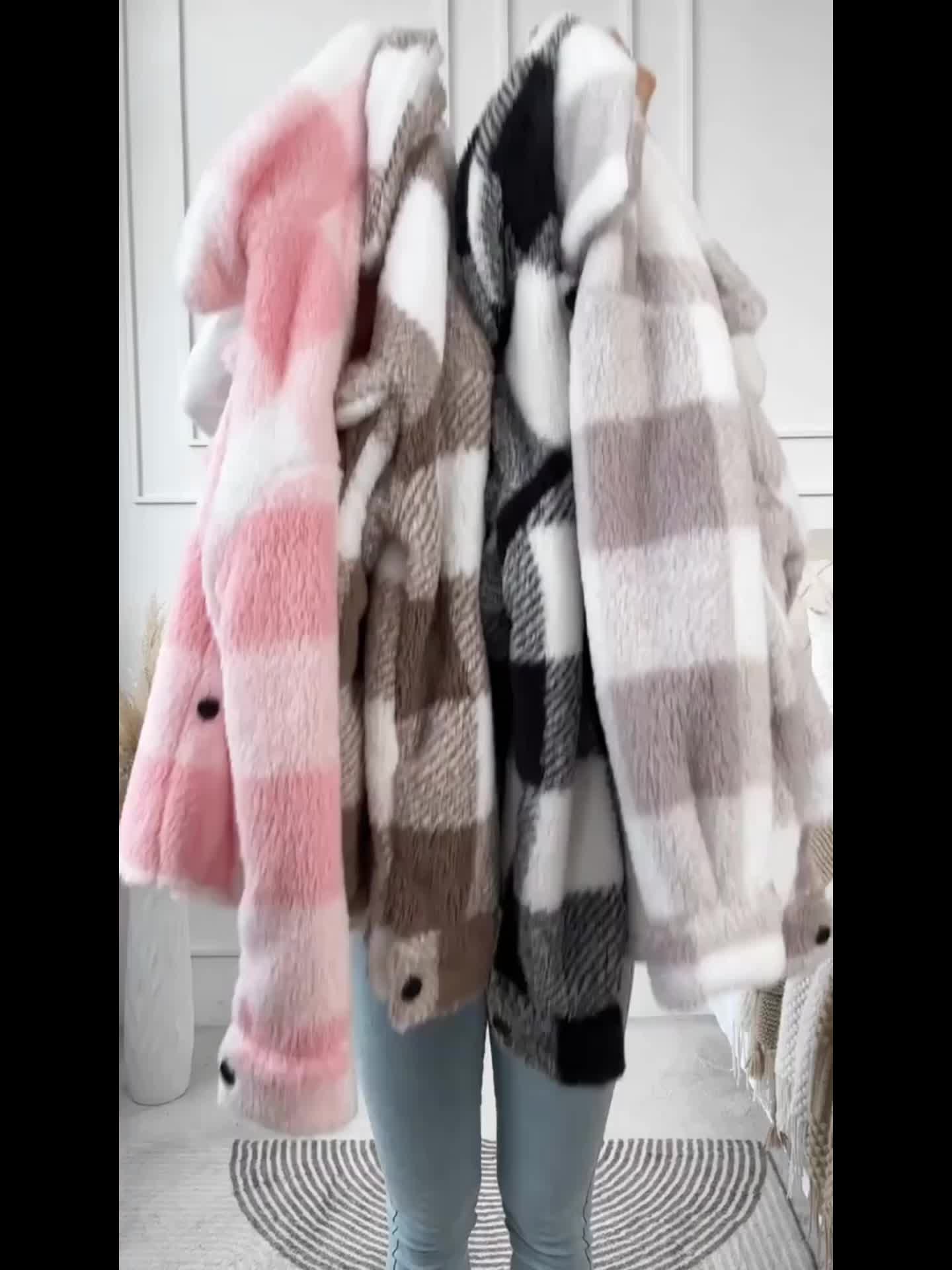 Puha plüss frottír téli kabát