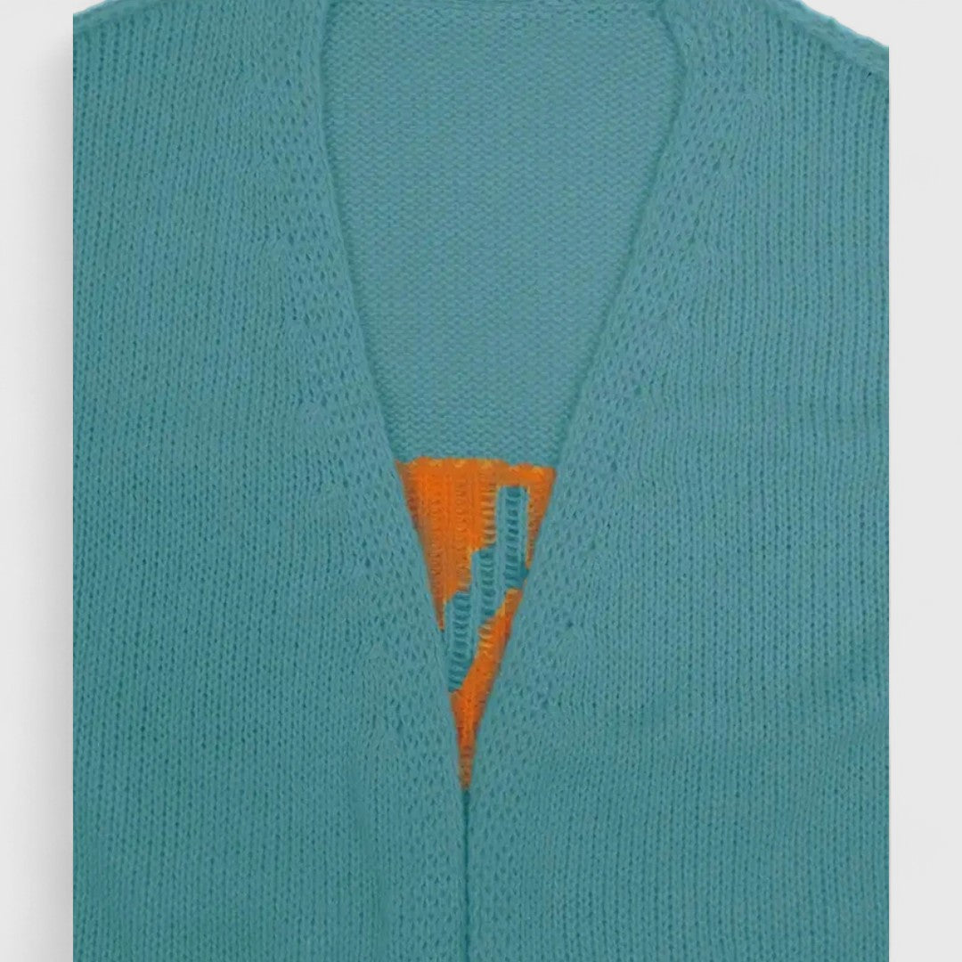 Yosha - Patchwork kötött kardigán