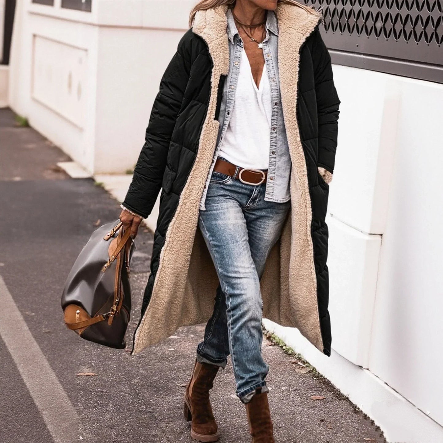 Maria Kihúzható steppelt kabát