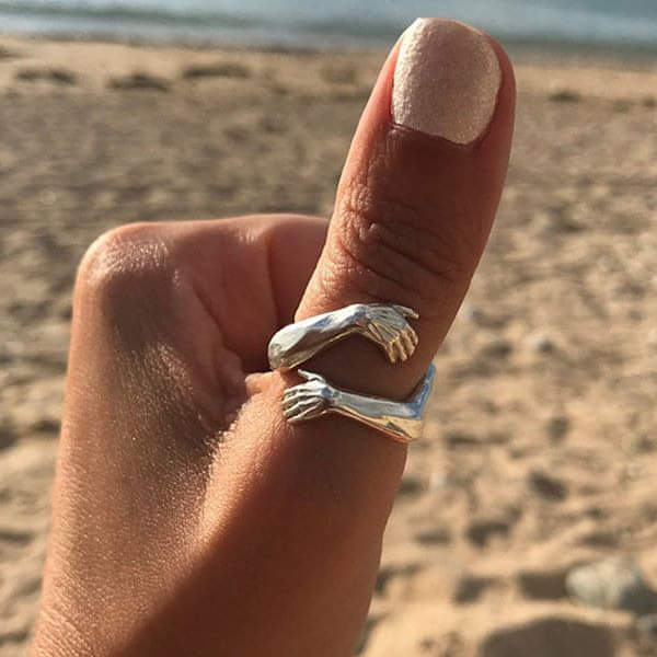 Bague argentée ajustable